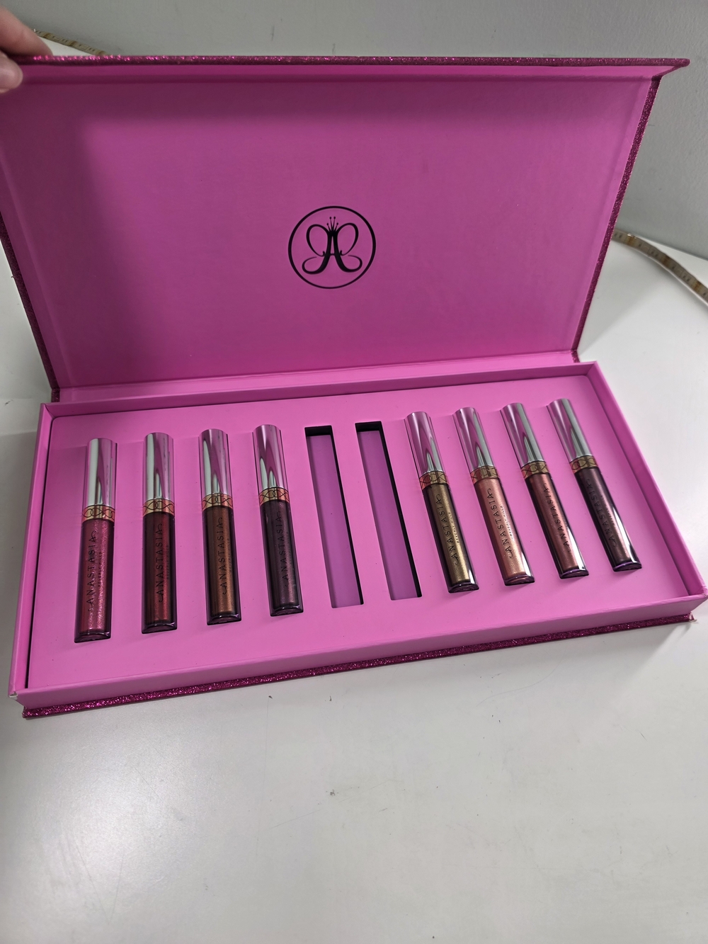Anastasia Beverly Hills Pink Metallic Liquid Lipstick Set New!!missing 2 Lipstic